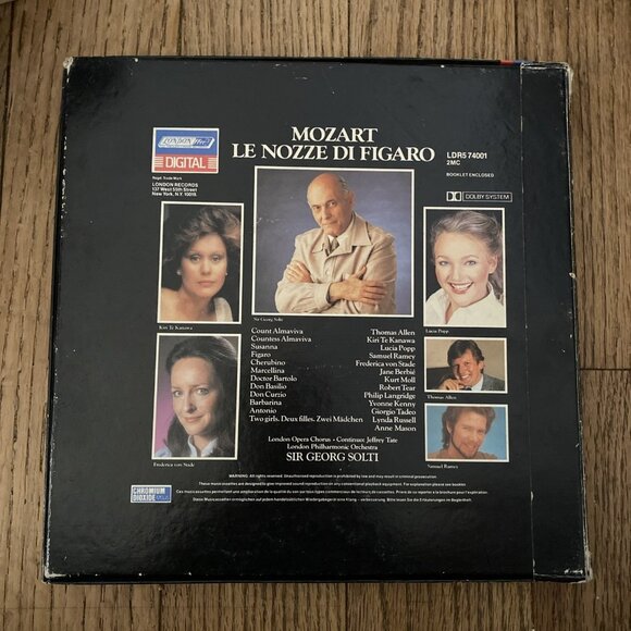 Vintage 2-Cassette Boxed Set Mozart Marriage Of Figaro Solti Nozze Kanawa Ramey - Picture 2 of 14